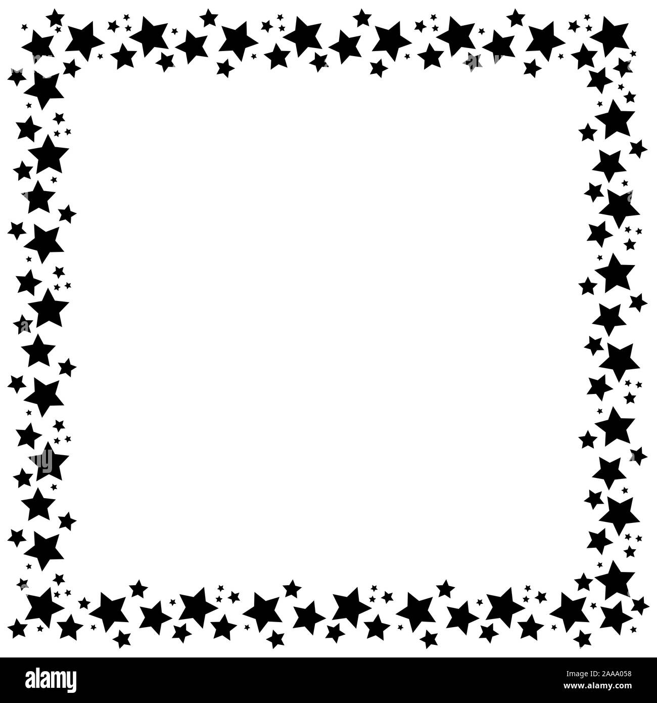 Star Clip Art Black And White Border