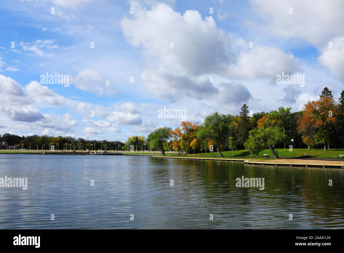 The Wascana Lake in Regina, Saskatchewan Stock Photo