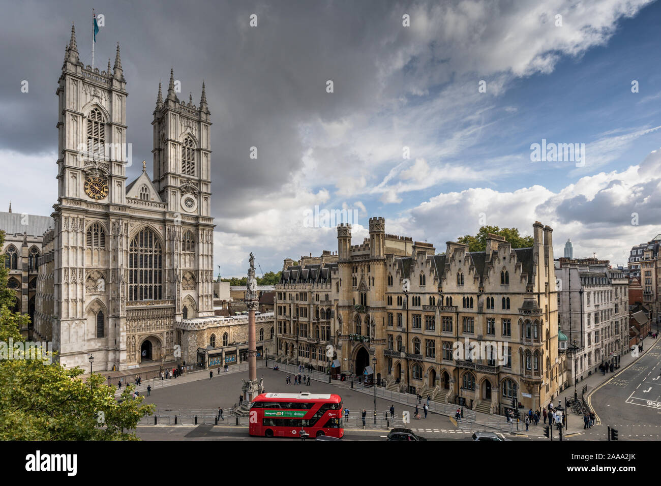 View from the Methodist Central Hall towards Westminster Abbey, London, England. Taken during Open House London. Stock Photo