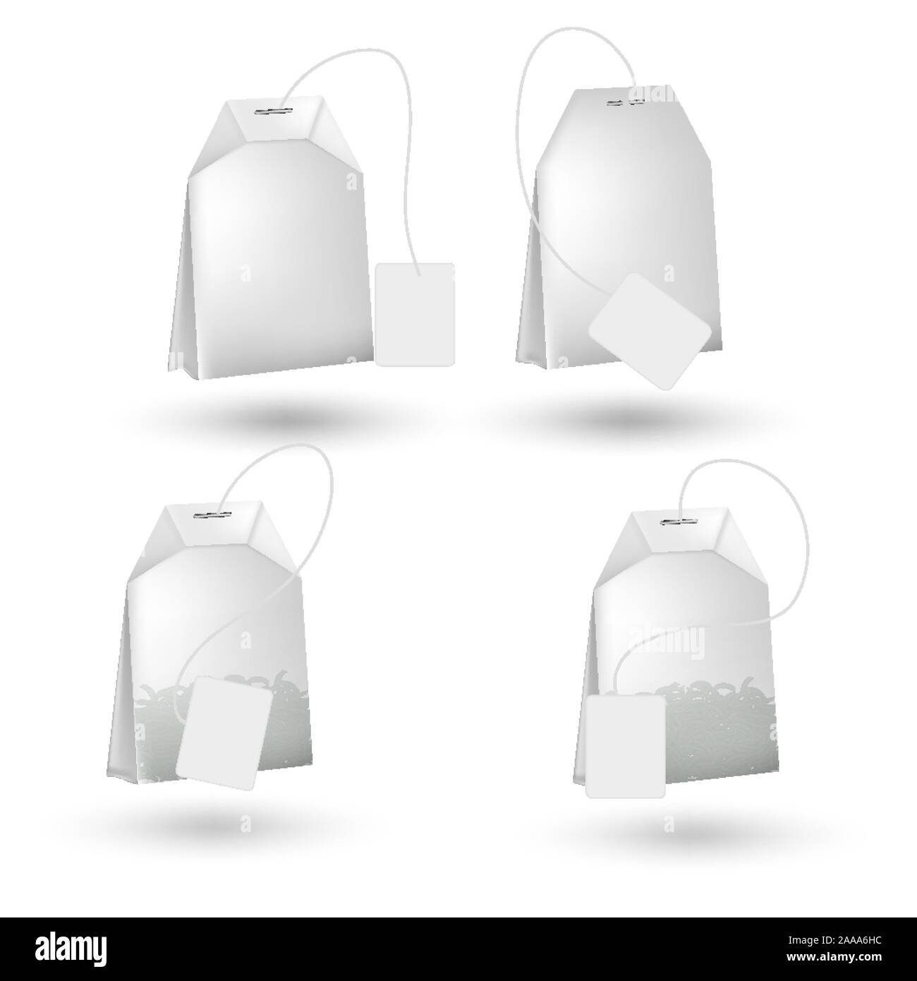 Realistic tea bag isolated on white background Stock Vector Image & Art Alamy