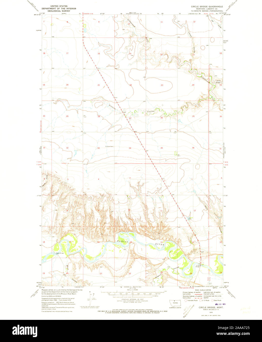 Circle montana map hires stock photography and images Alamy