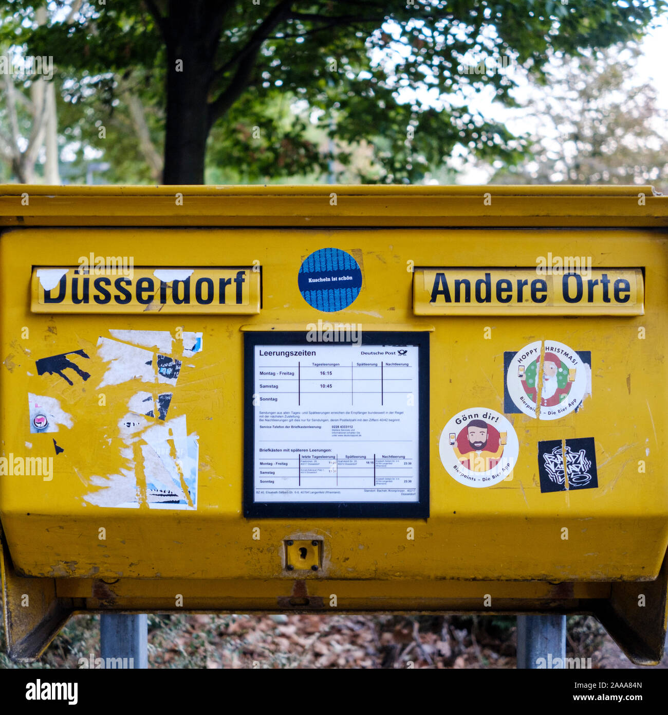 Letter box in Düsseldorf, Germany Stock Photo