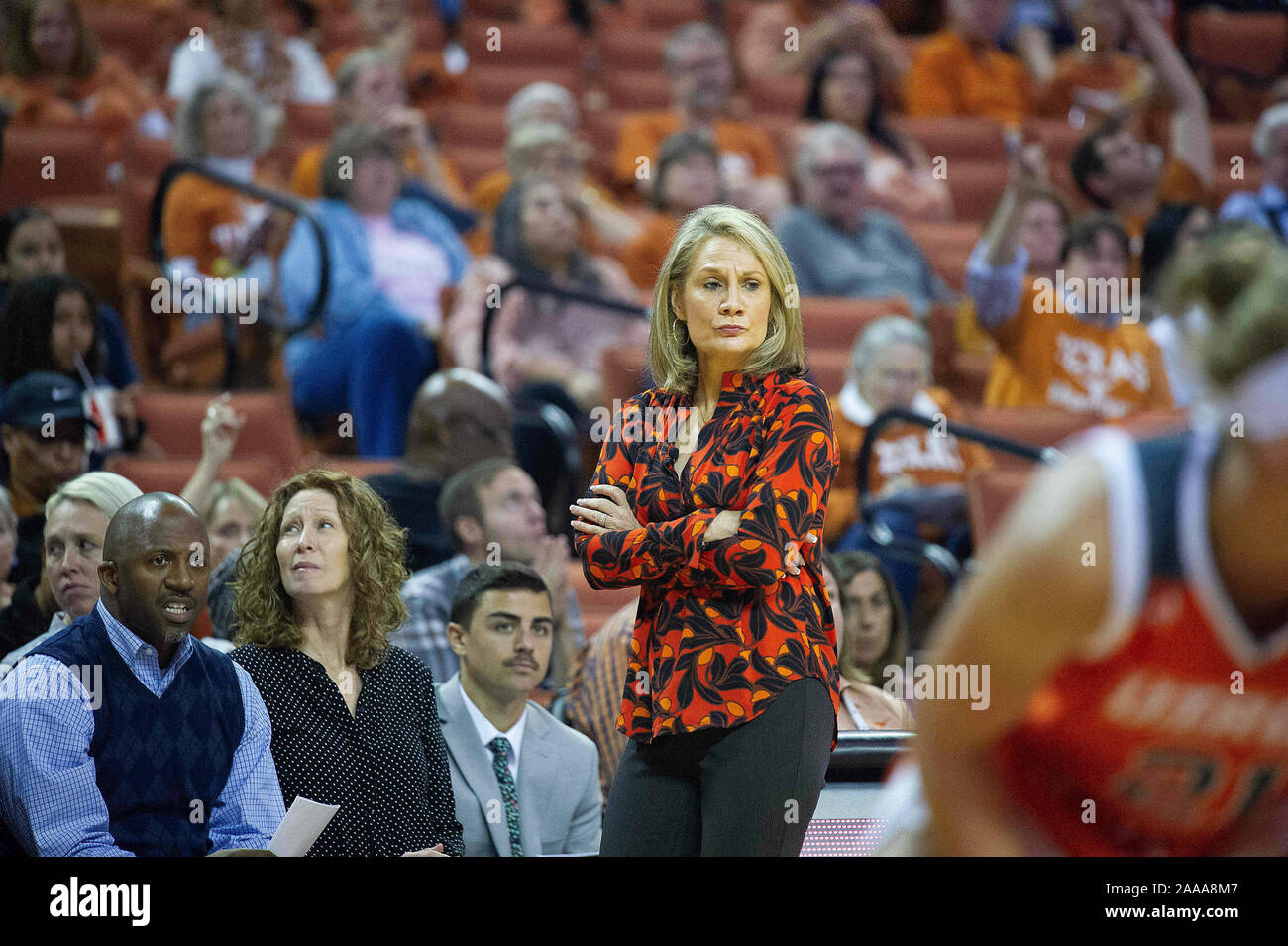 Austin, TX, USA. 20th Nov, 2019. Texas Longhorns Head Coach Karen Aston ...