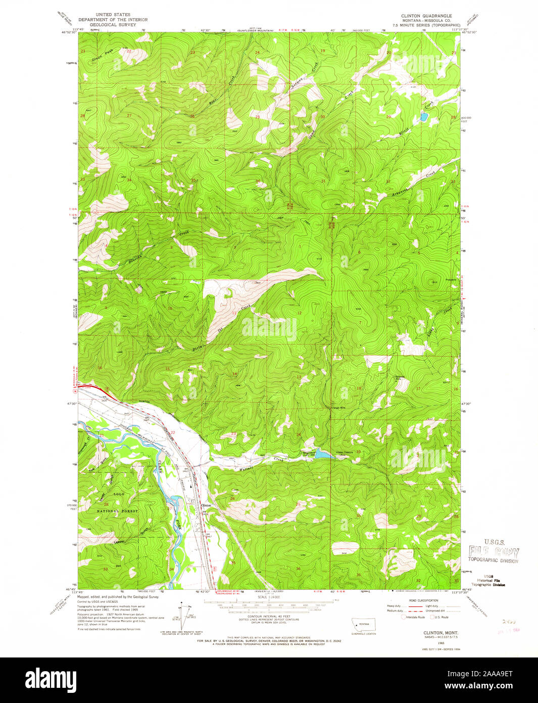 Clinton montana map hires stock photography and images Alamy