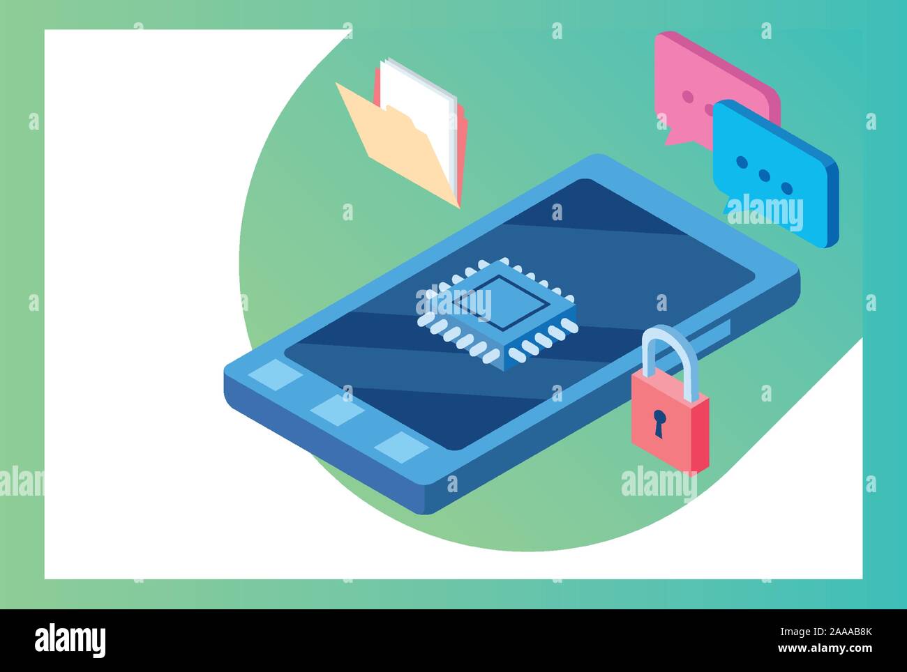 big data technology with smartphone Stock Vector Image & Art - Alamy