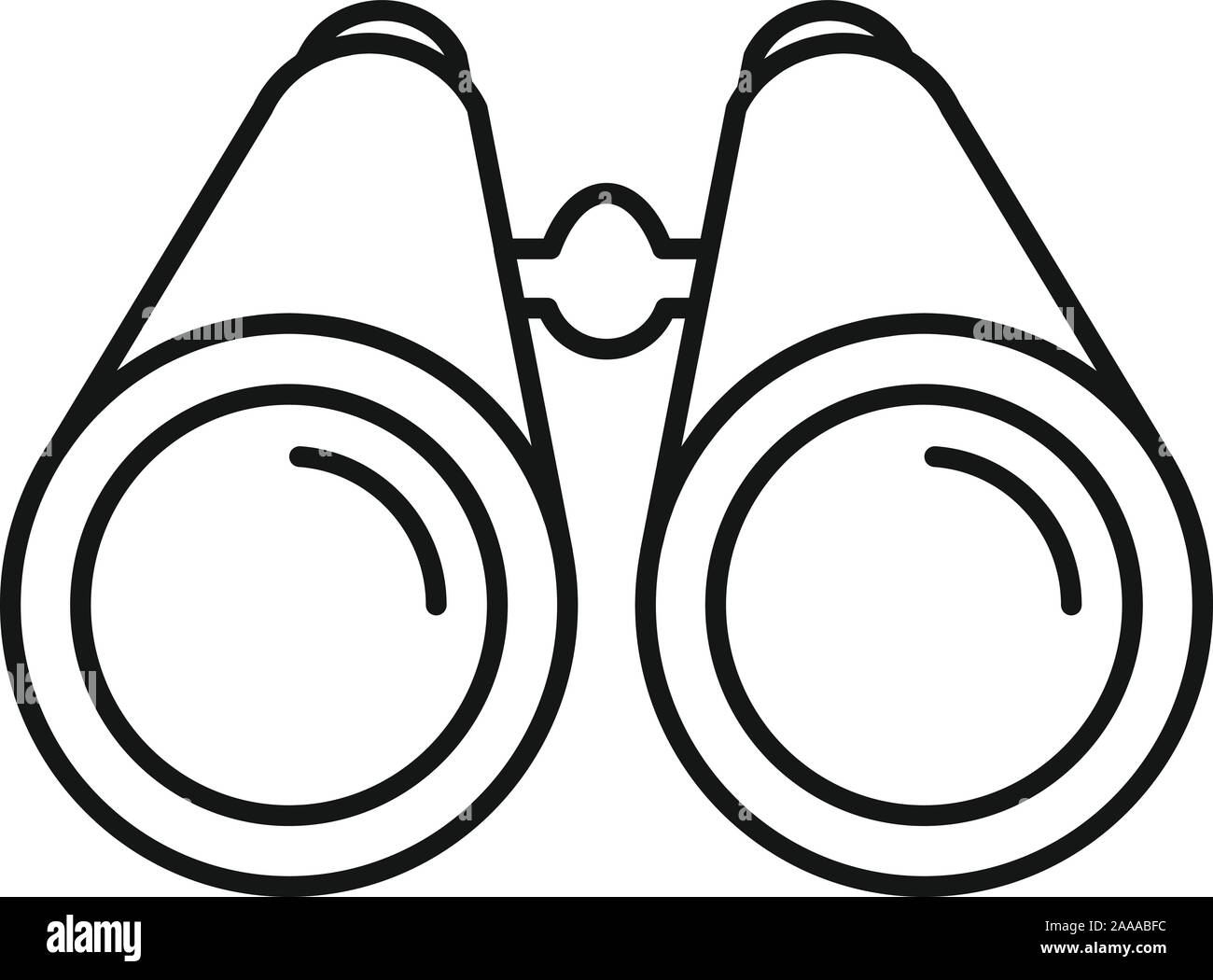 Binoculars icon. Outline binoculars vector icon for web design isolated