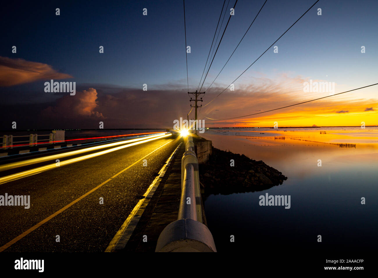 Long Exposure showing the difference between natural and artificial