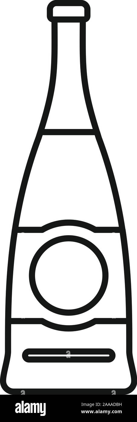 Supermarket soda bottle icon. Outline supermarket soda bottle vector icon for web design isolated on white background Stock Vector