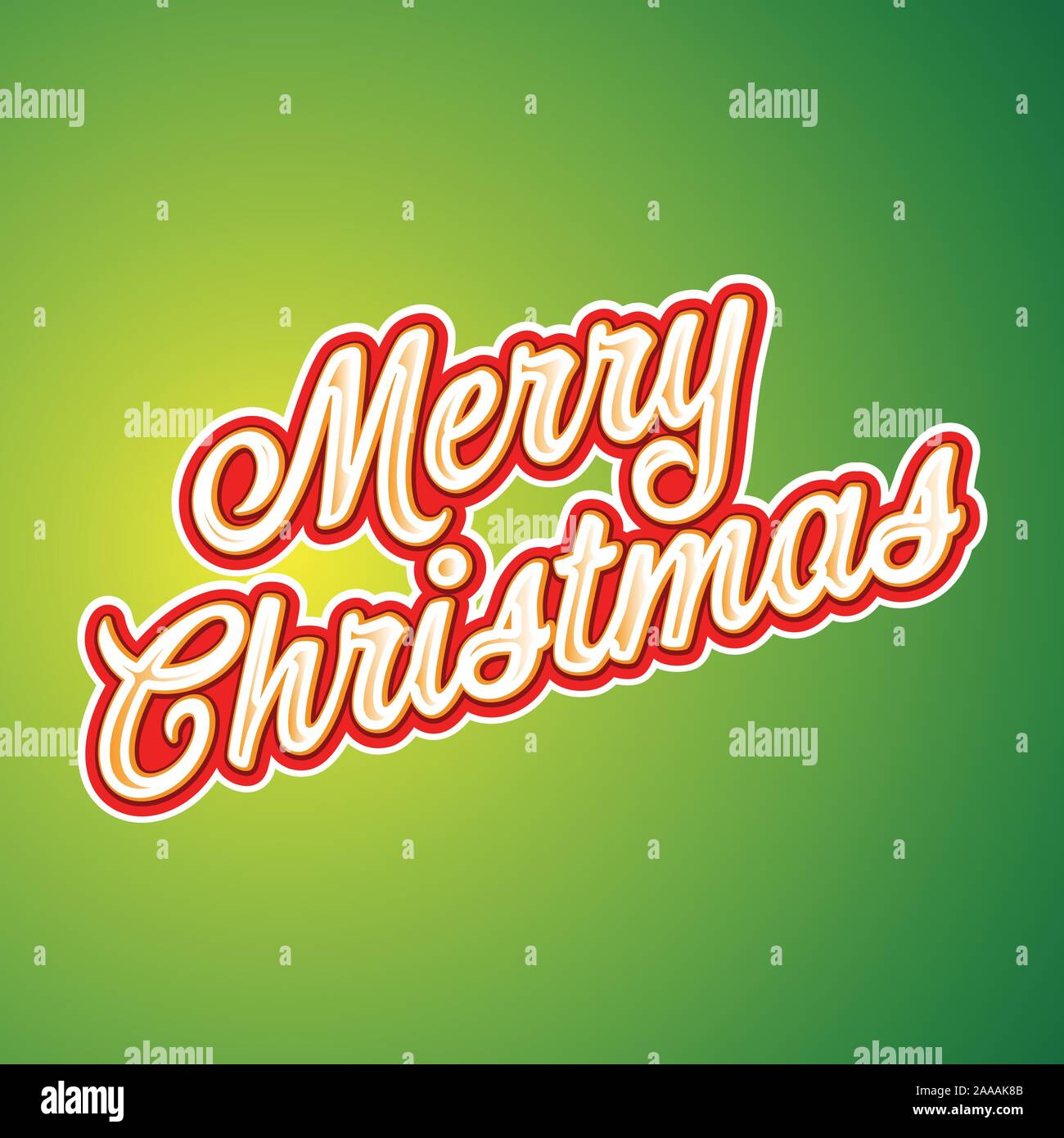Merry Christmas Greetings Card sign Stock Vector