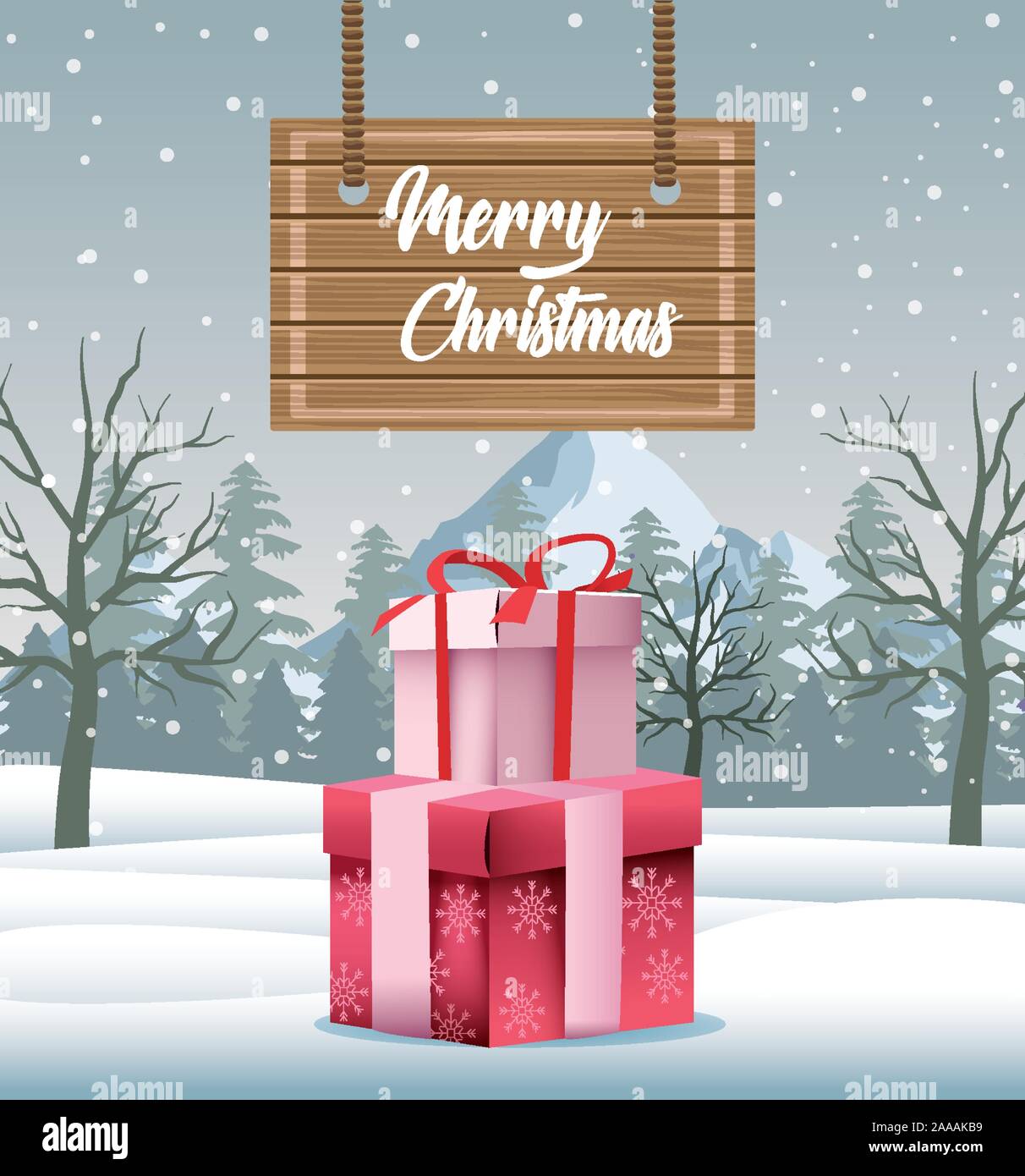 Snowscape banner hi-res stock photography and images - Alamy