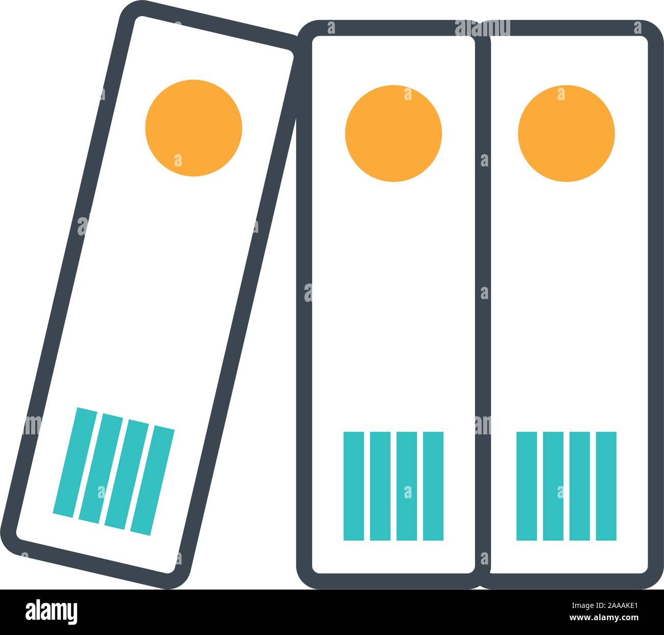 office books files isolated icons Stock Vector Image & Art - Alamy