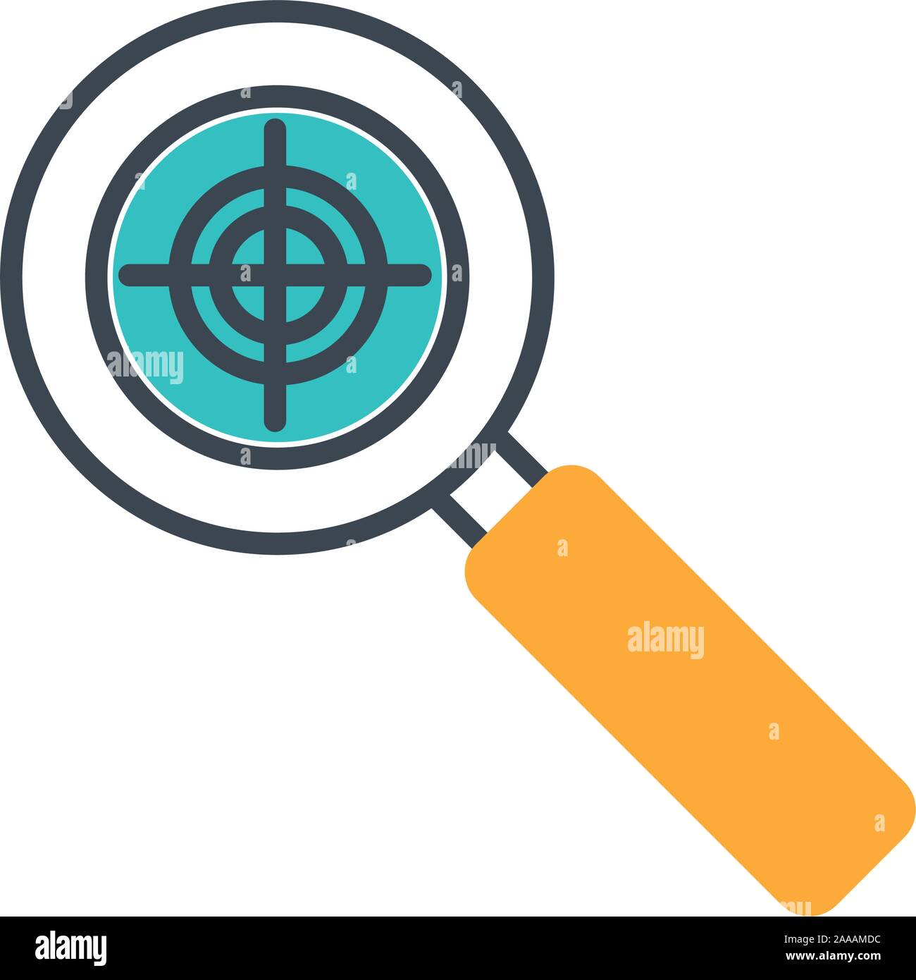 magnifying glass with target icon Stock Vector Image & Art Alamy