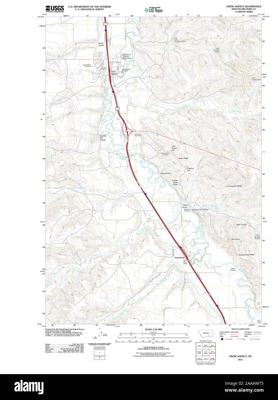 Crow agency montana map hires stock photography and images Alamy