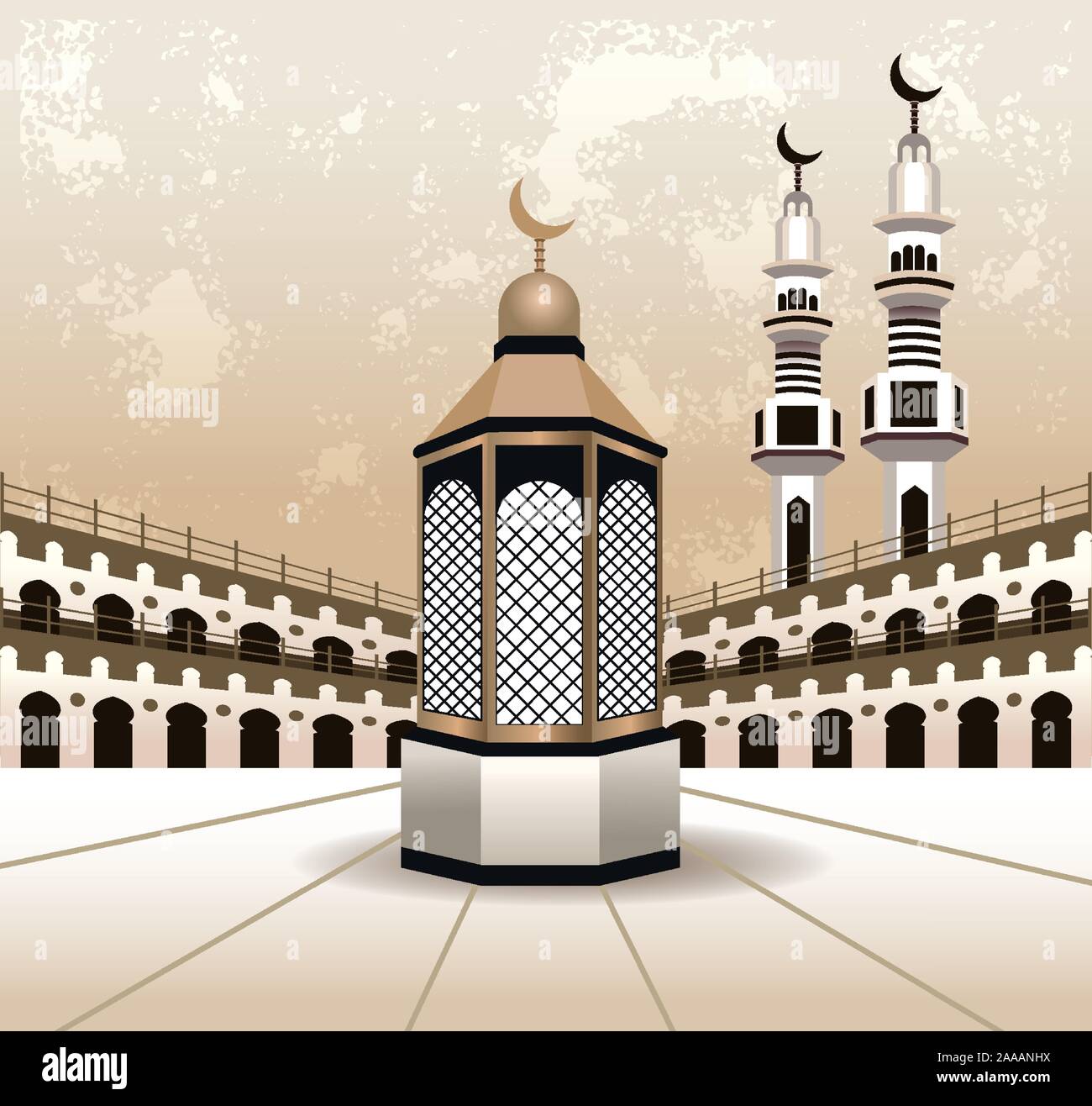 hajj mabrur celebration with mosque scene Stock Vector Image & Art - Alamy