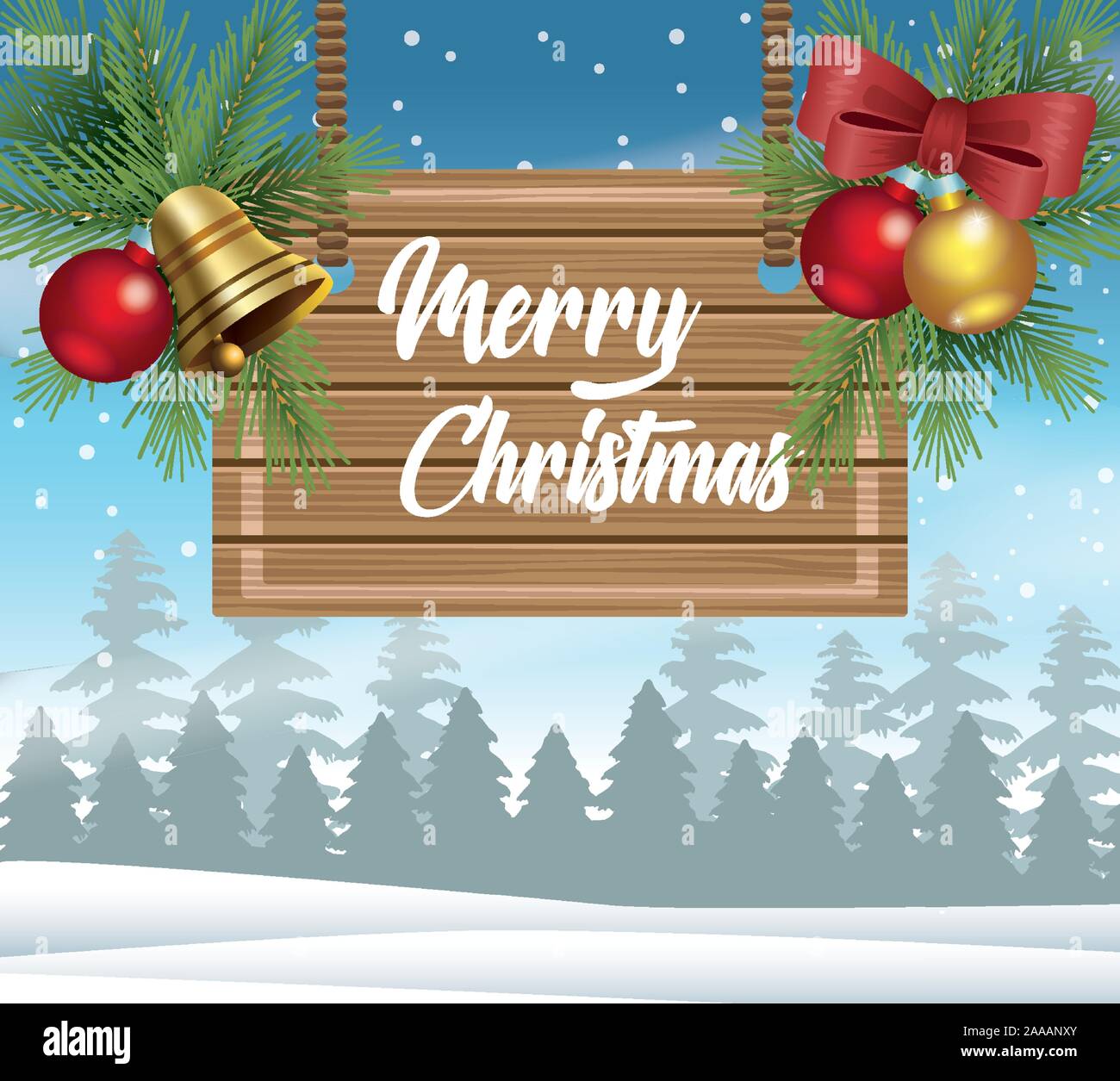Snowscape banner Stock Vector Images - Alamy
