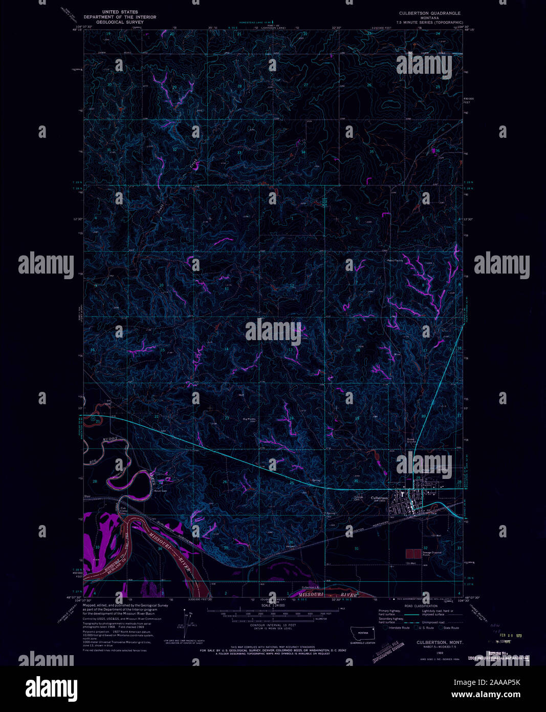 Map of culbertson montana hires stock photography and images Alamy