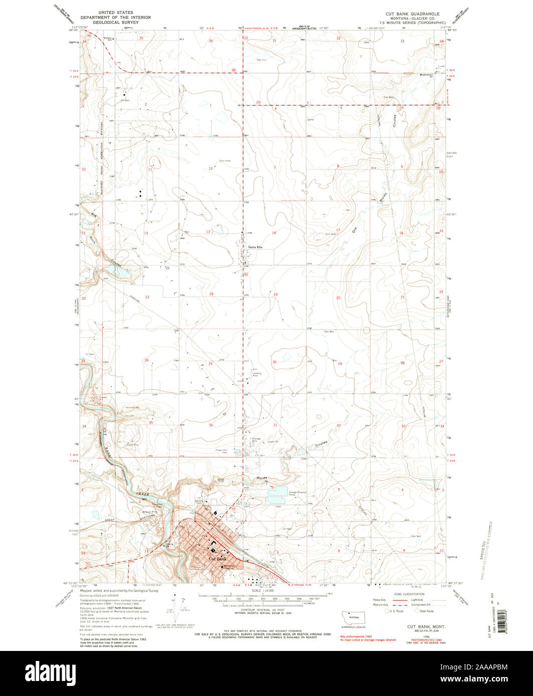 Map of cut bank montana Cut Out Stock Images & Pictures Alamy