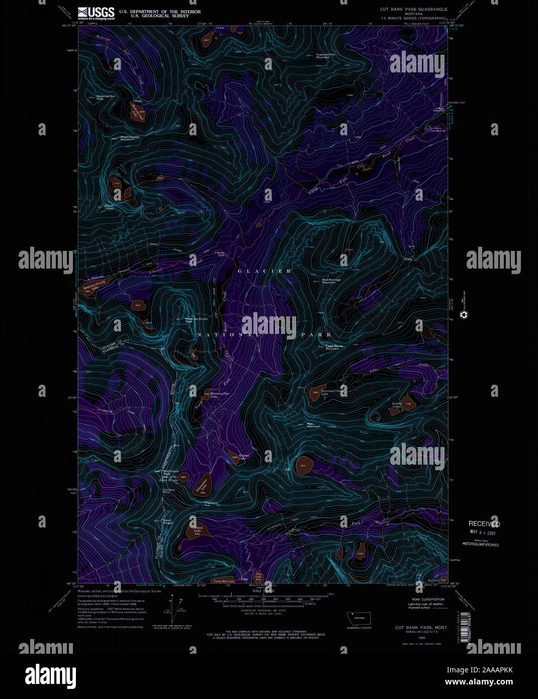 Map Of Cut Bank Montana High Resolution Stock Photography and Images ...