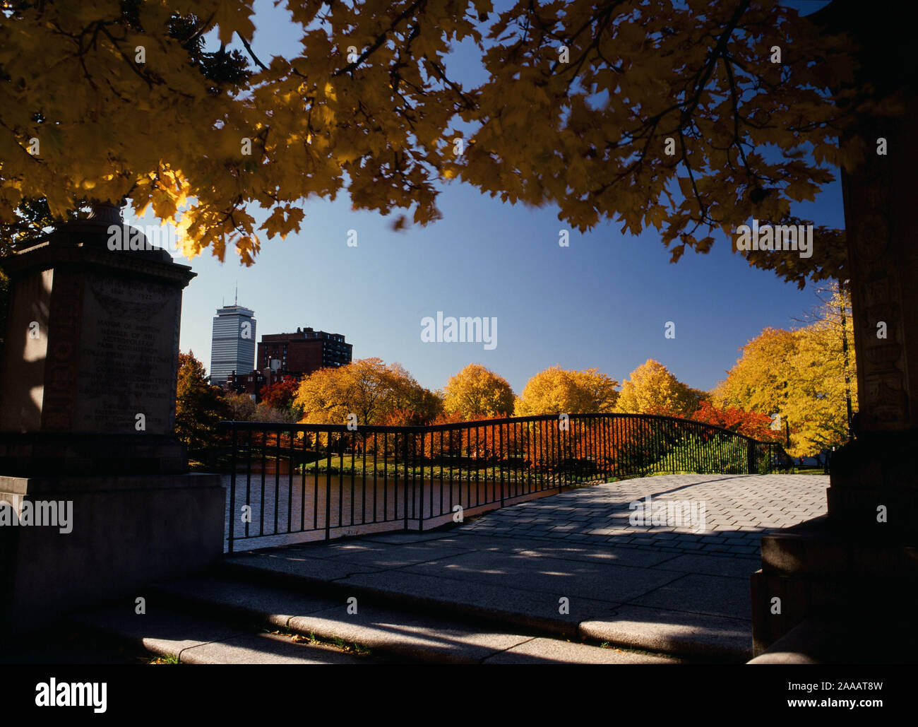 Boston in autumn Stock Photo