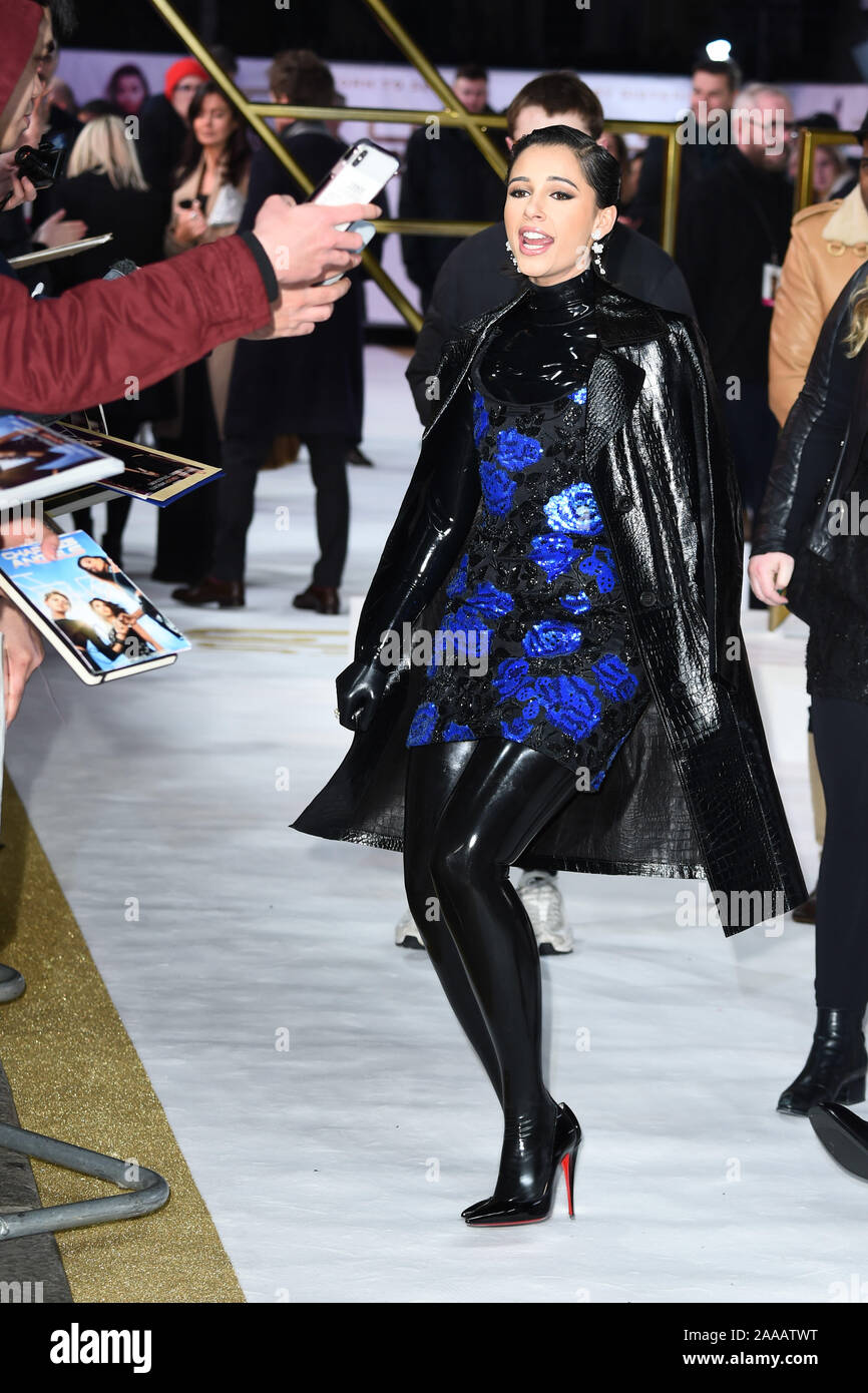 LONDON, UK. November 20, 2019: Naomi Scott arriving for the 'Charlie's Angels' premiere at the Curzon Mayfair, London. Picture: Steve Vas/Featureflash Stock Photo