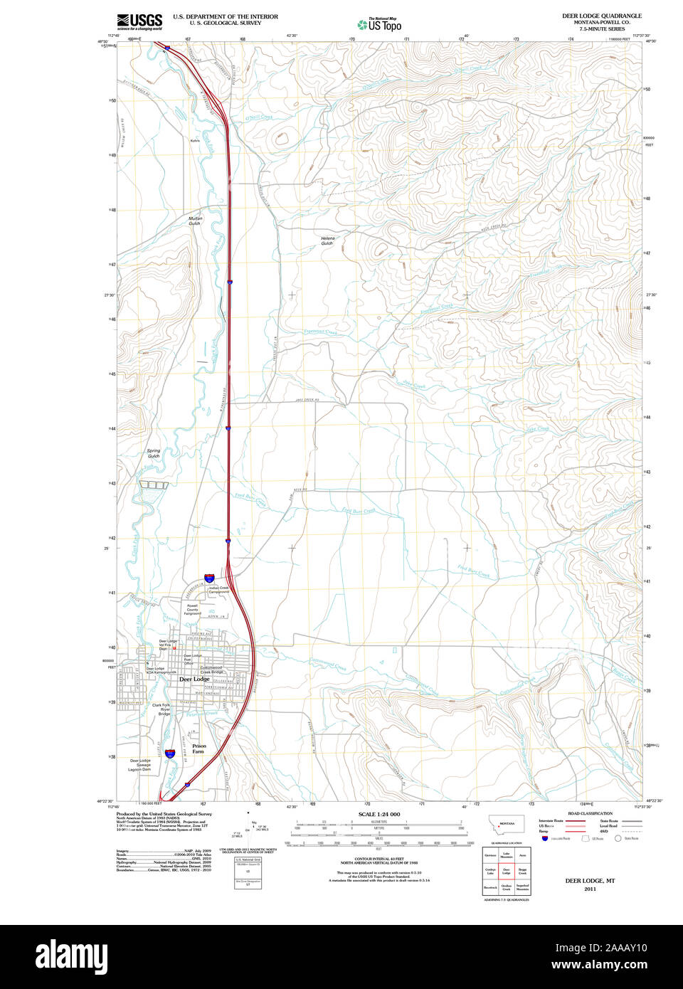 Deer lodge montana map hires stock photography and images Alamy