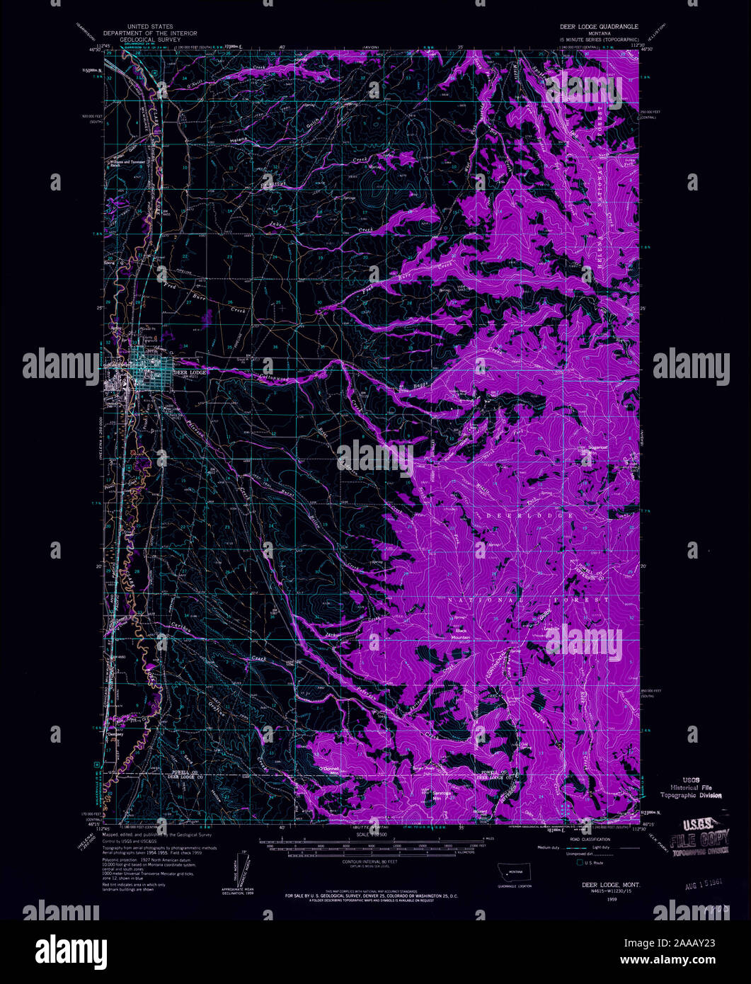 Map of deer lodge montana hires stock photography and images Alamy