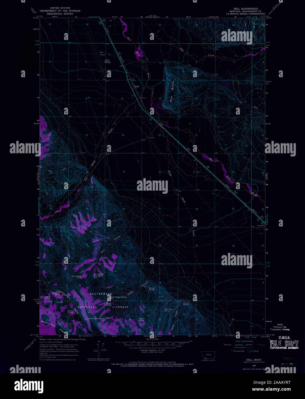 Map of dell montana hires stock photography and images Alamy