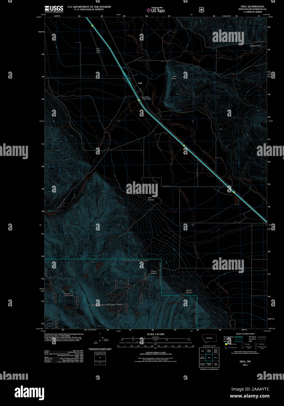 Map of dell montana hires stock photography and images Alamy