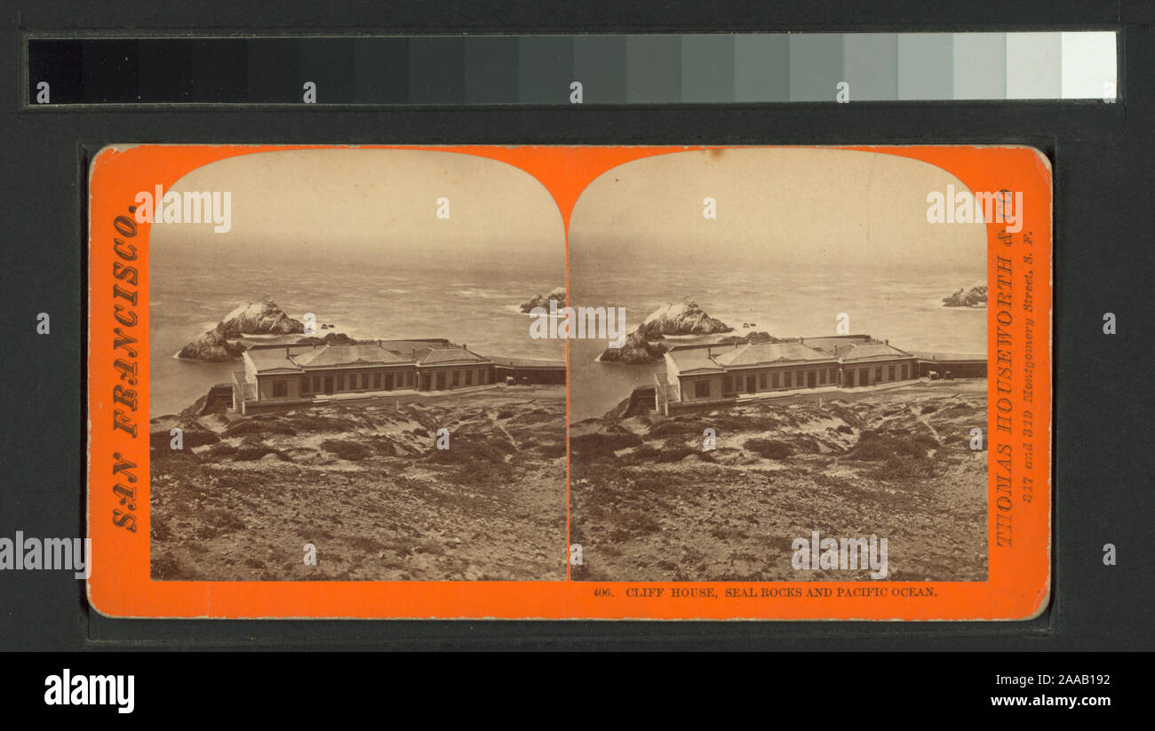 Cliff House, Seal Rocks, and Pacific Ocean.; Cliff House, Seal Rocks