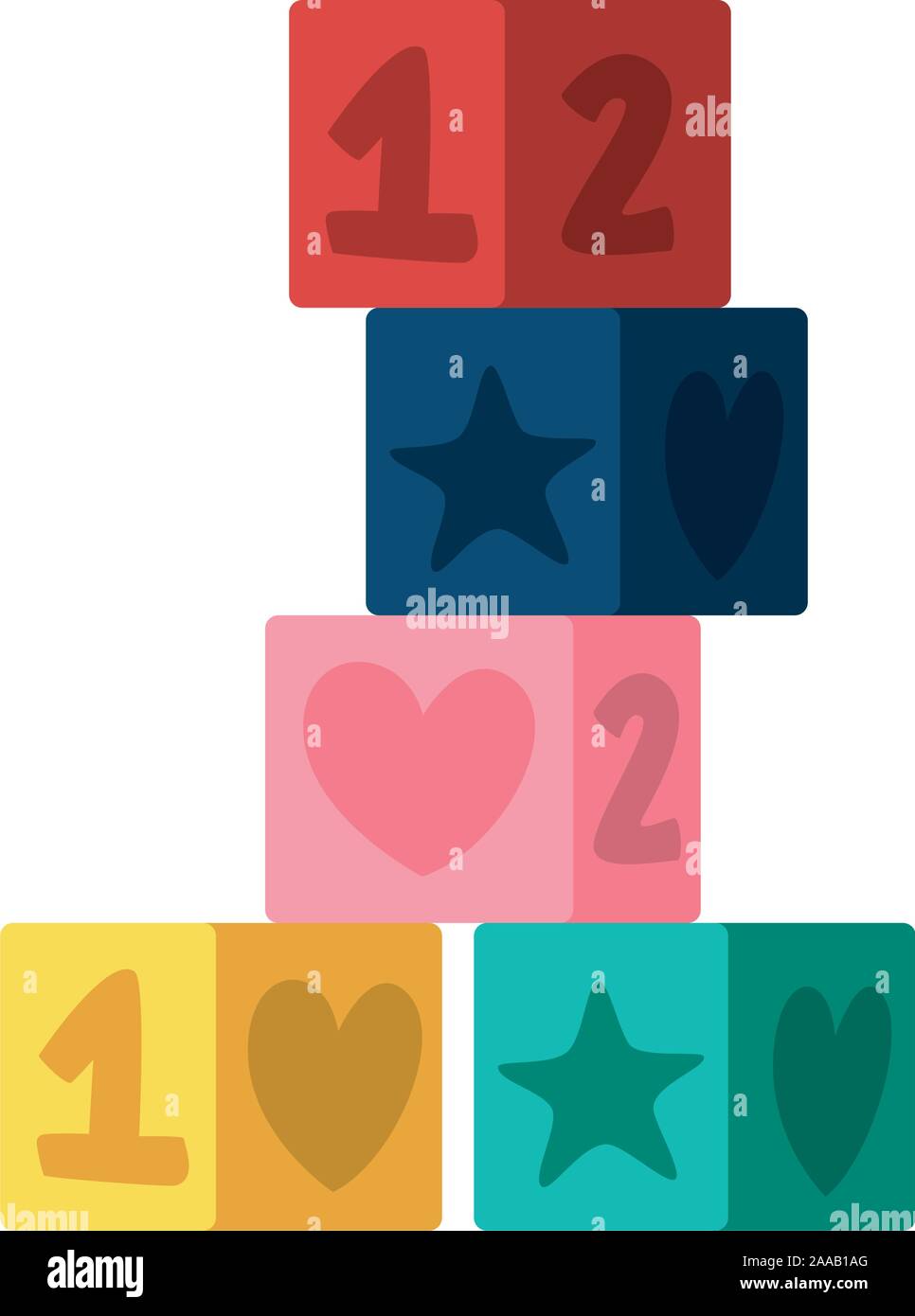 Isolated cubes toy vector design Stock Vector Image & Art - Alamy