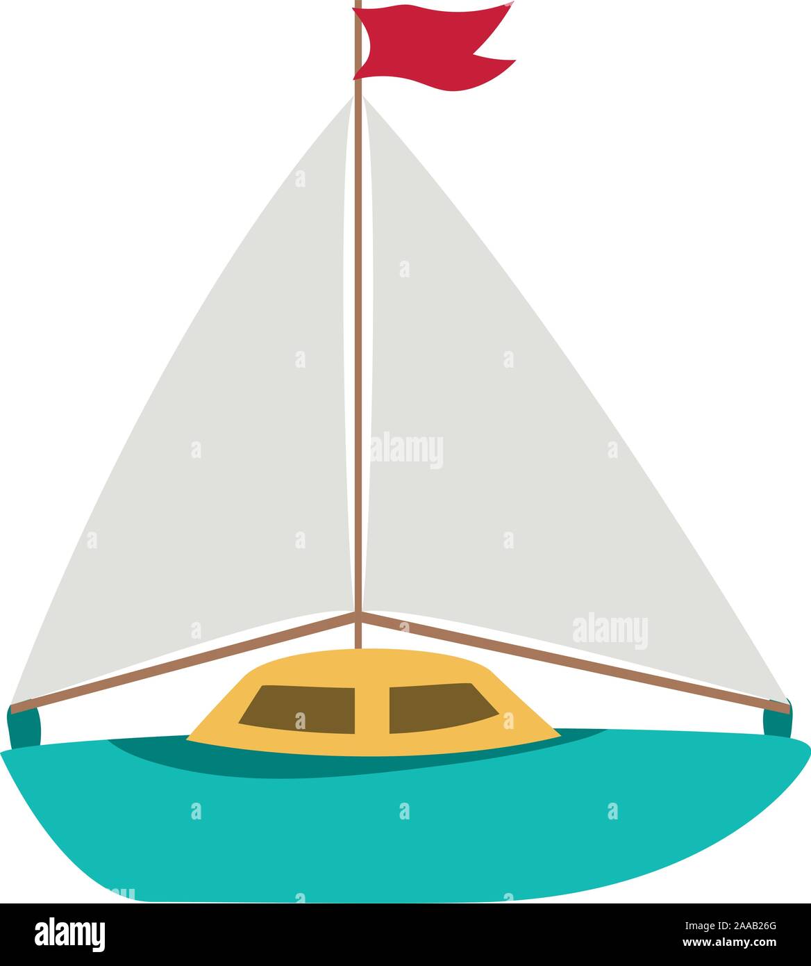 Isolated sailboat toy vector design Stock Vector Image &amp; Art - Alamy