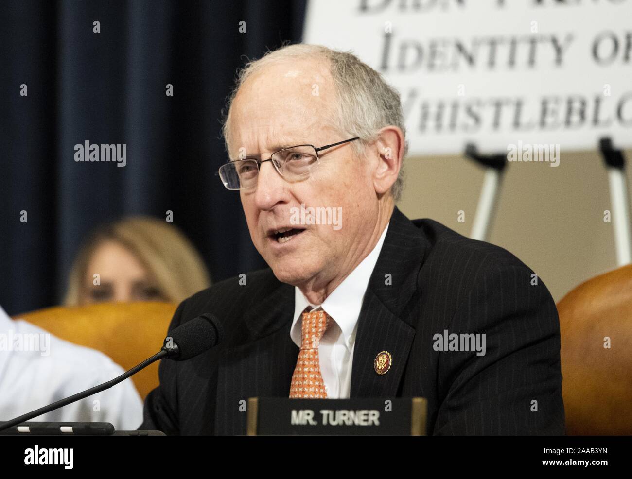 Washington, DC, USA. 20th Nov, 2019. November 20, 2019 - Washington, DC, United States: U.S. Representative MIKE CONAWAY (R-TX) at the Open Hearings on the Impeachment of President Donald Trump of the House Intelligence Committee. Credit: Michael Brochstein/ZUMA Wire/Alamy Live News Stock Photo