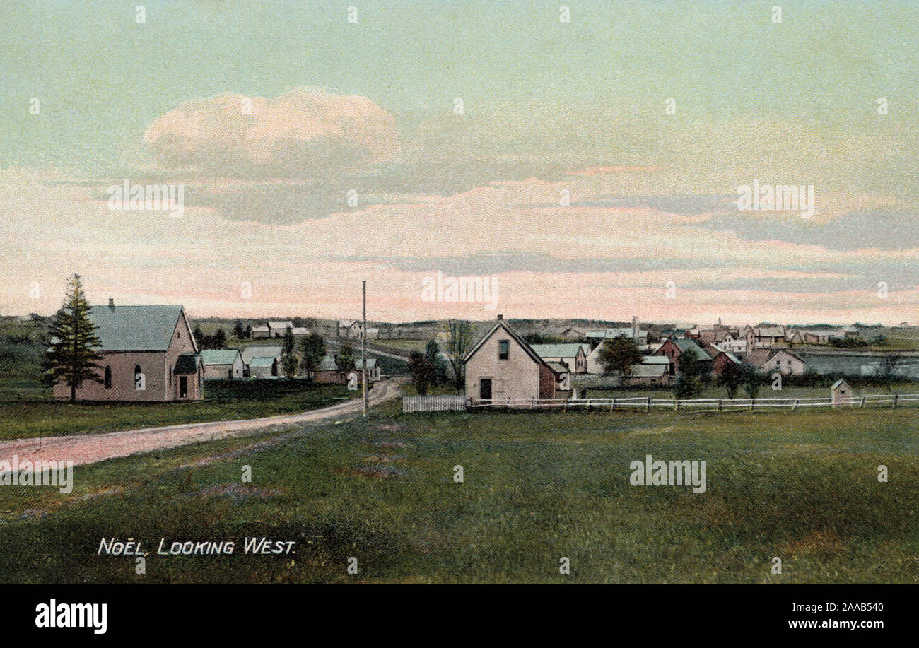 Noel Nova Scotia Canada, approx 1909 old postcard, unknown photographer