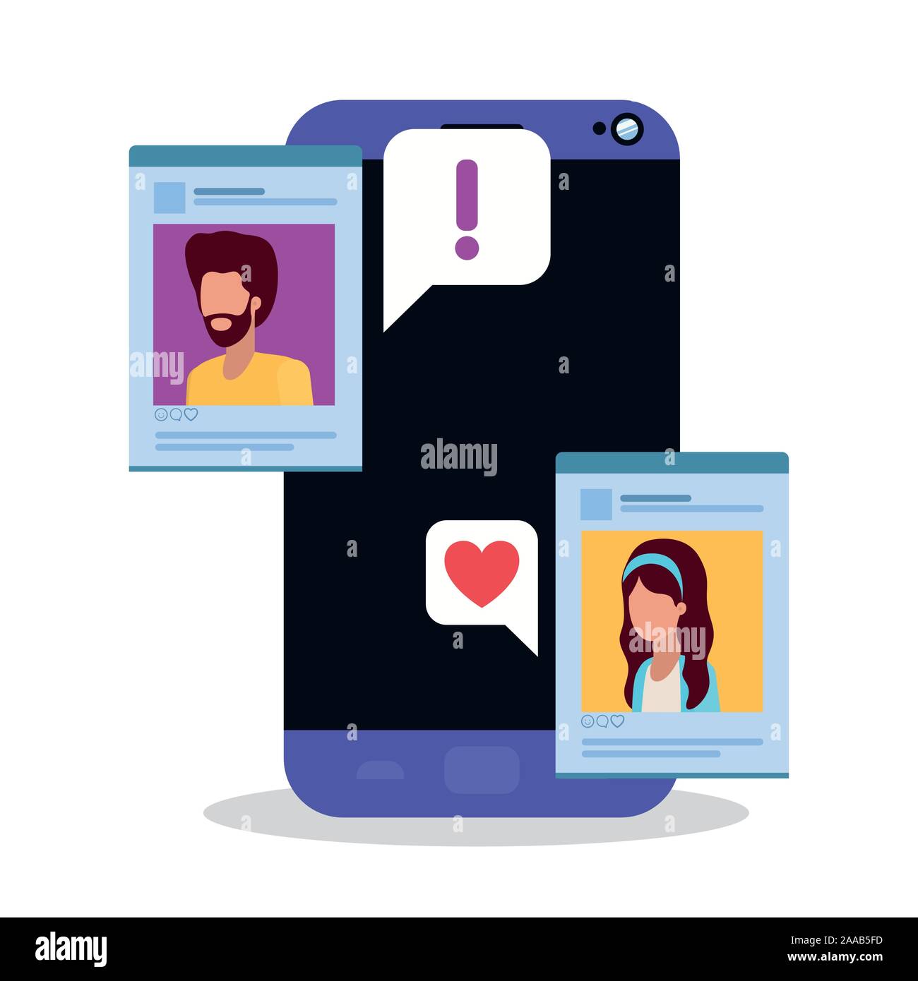 Digital smartphone and people vector design Stock Vector Image & Art ...