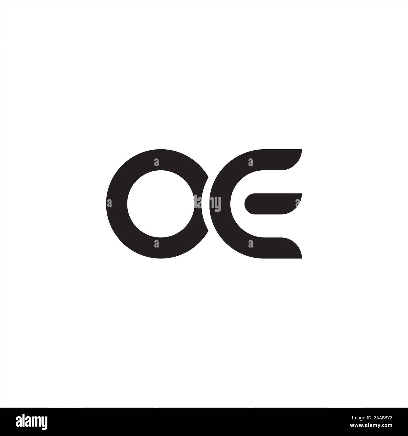 Initial letter eo or oe logo vector design template Stock Vector Image ...