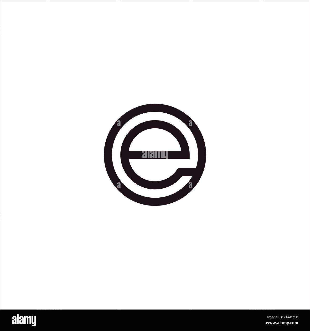 Initial letter eo or oe logo vector design template Stock Vector