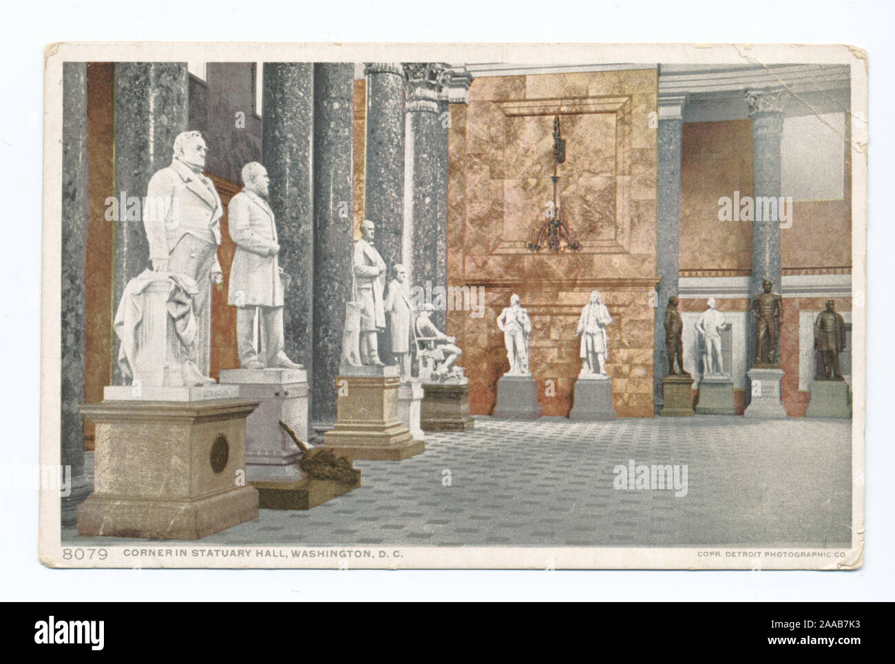 Last series bearing Detroit Photographic Company imprint.; Corner in Statuary Hall, Washington, D. C. Stock Photo