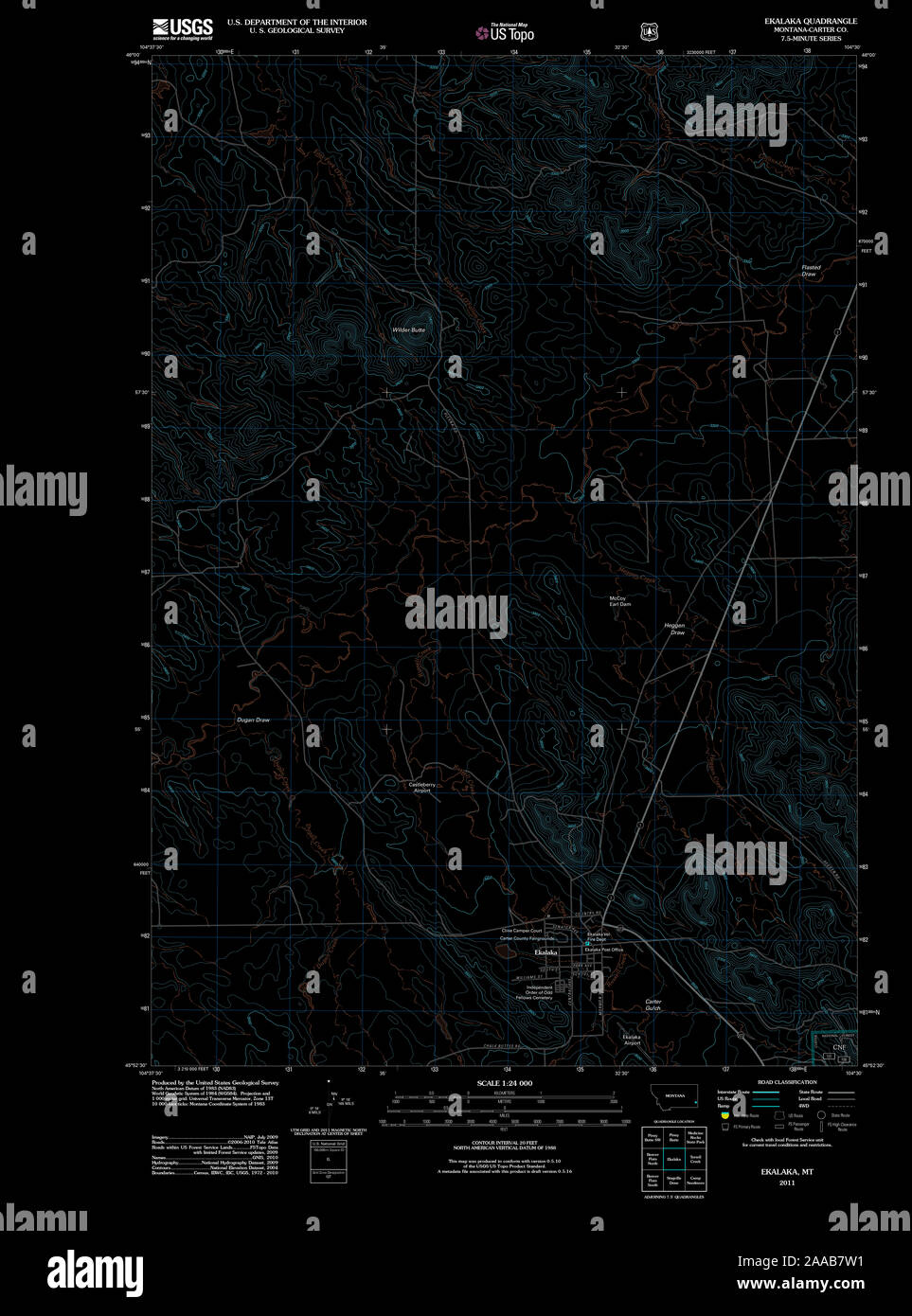 Map of ekalaka montana hires stock photography and images Alamy