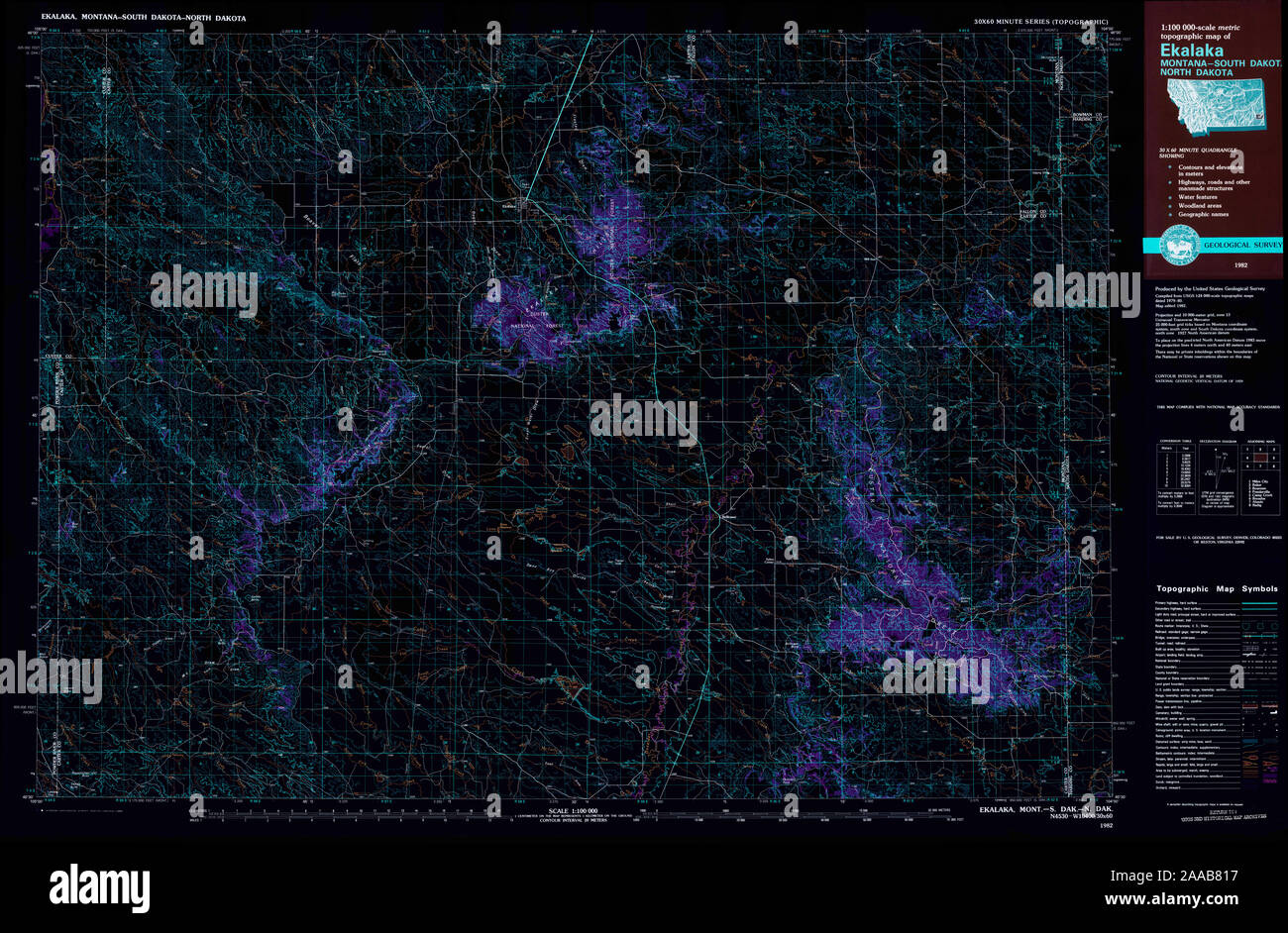 Map of ekalaka montana hires stock photography and images Alamy