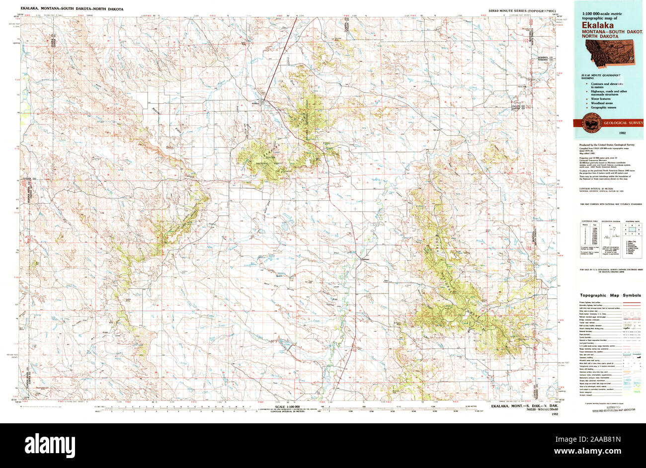 Map of ekalaka montana hires stock photography and images Alamy