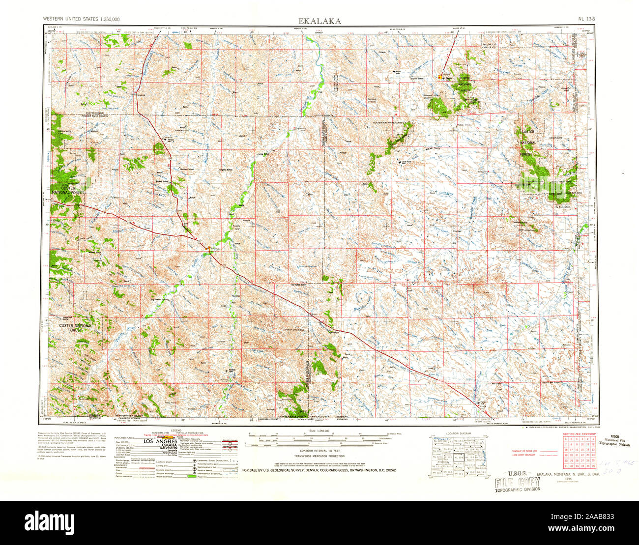 Map of ekalaka montana hires stock photography and images Alamy