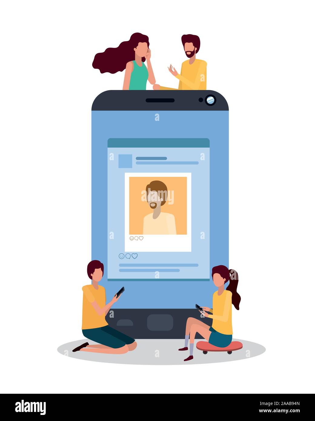 Digital smartphone and people vector design Stock Vector Image & Art ...