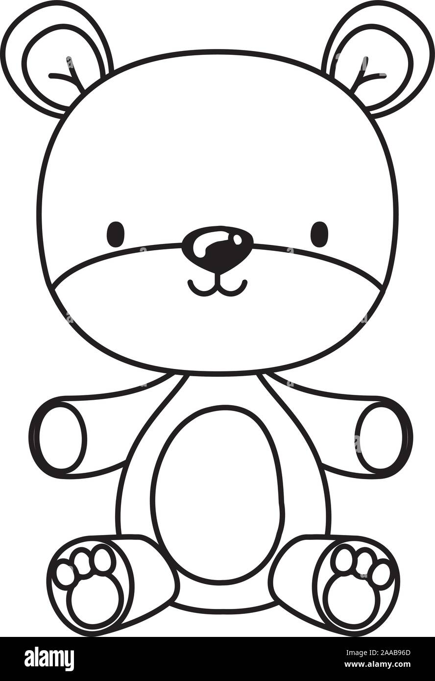 Isolated teddy bear toy vector design Stock Vector