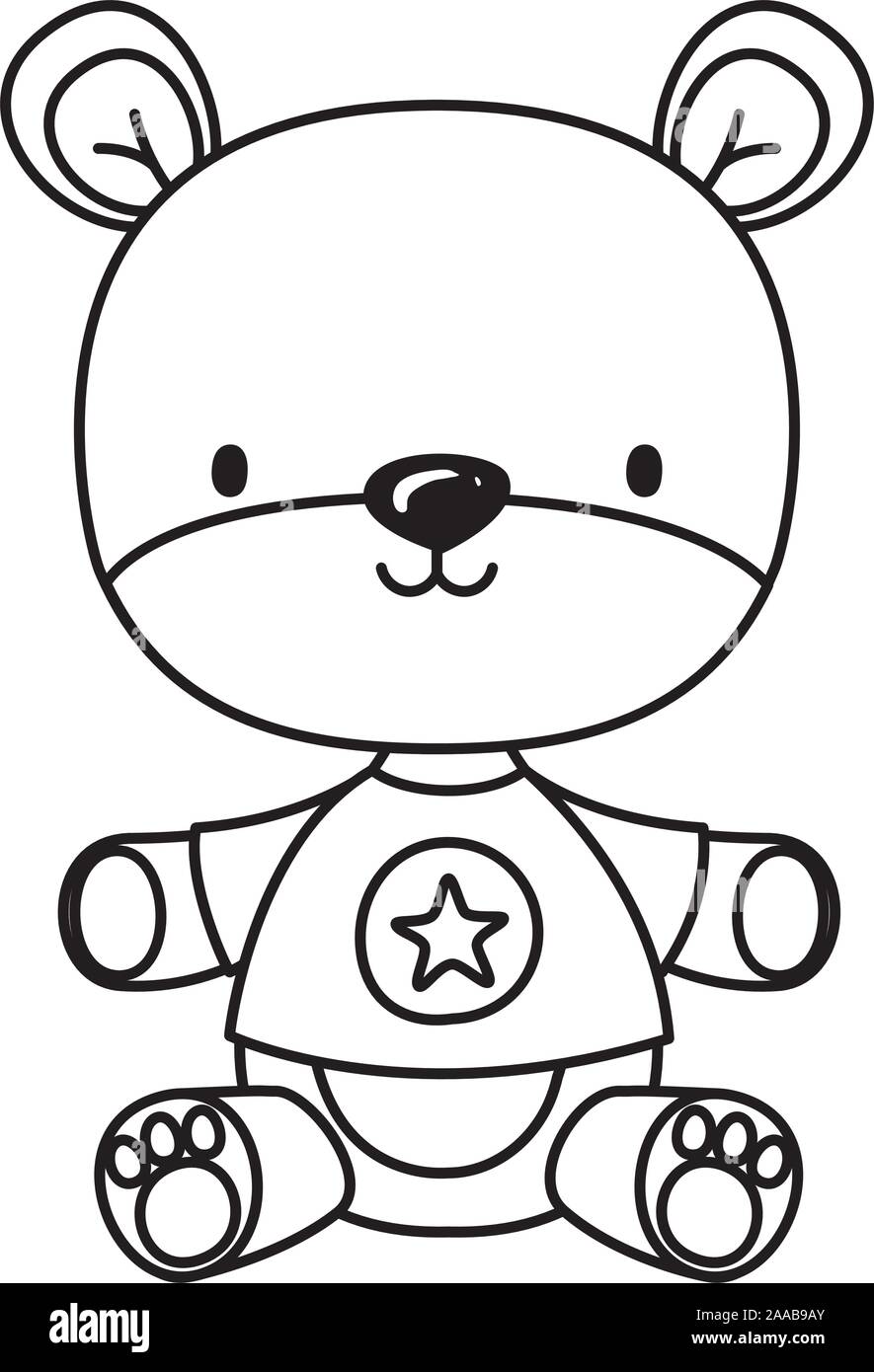 Isolated teddy bear toy vector design Stock Vector