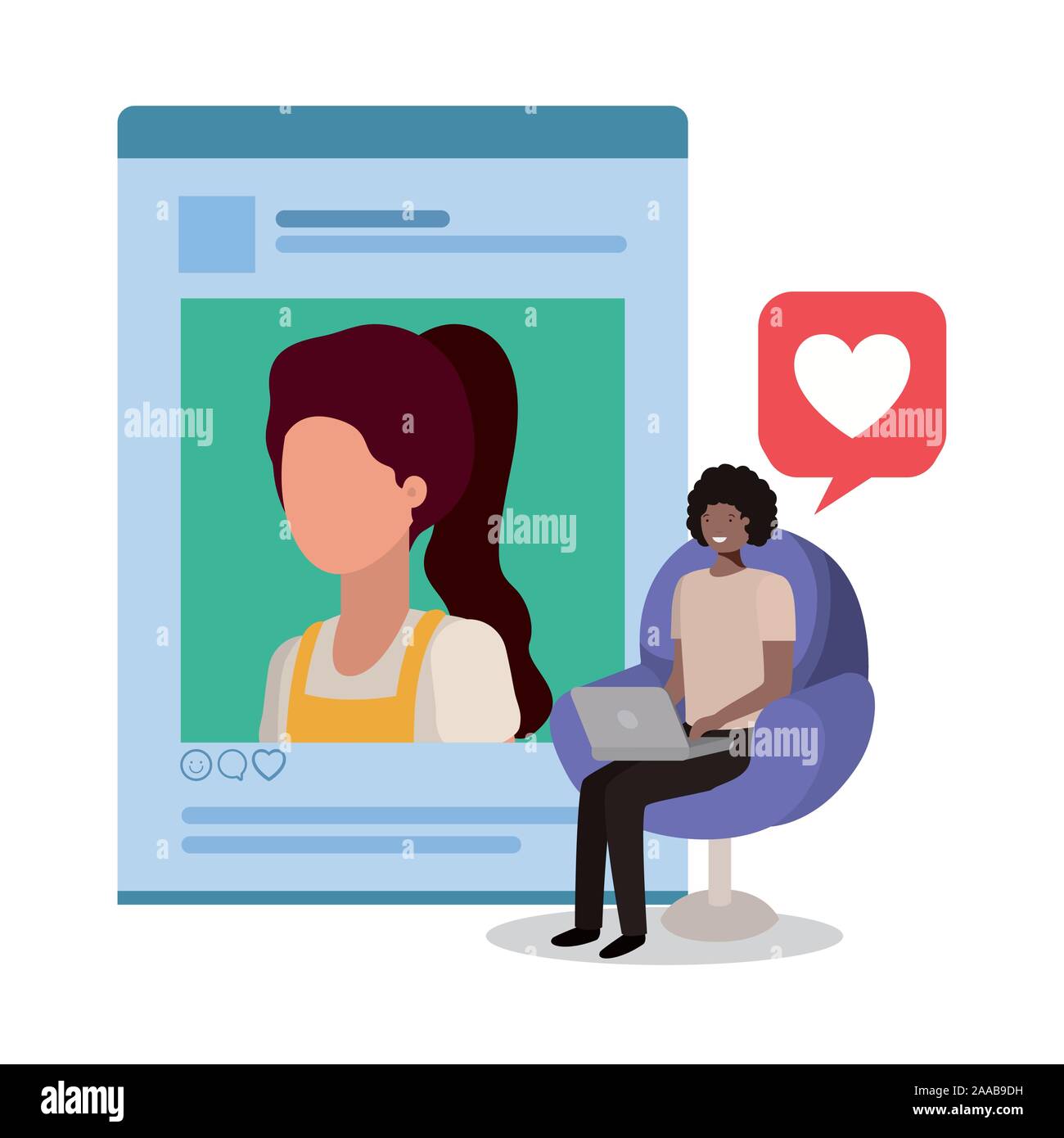 Profile page website vector design Stock Vector Image & Art - Alamy