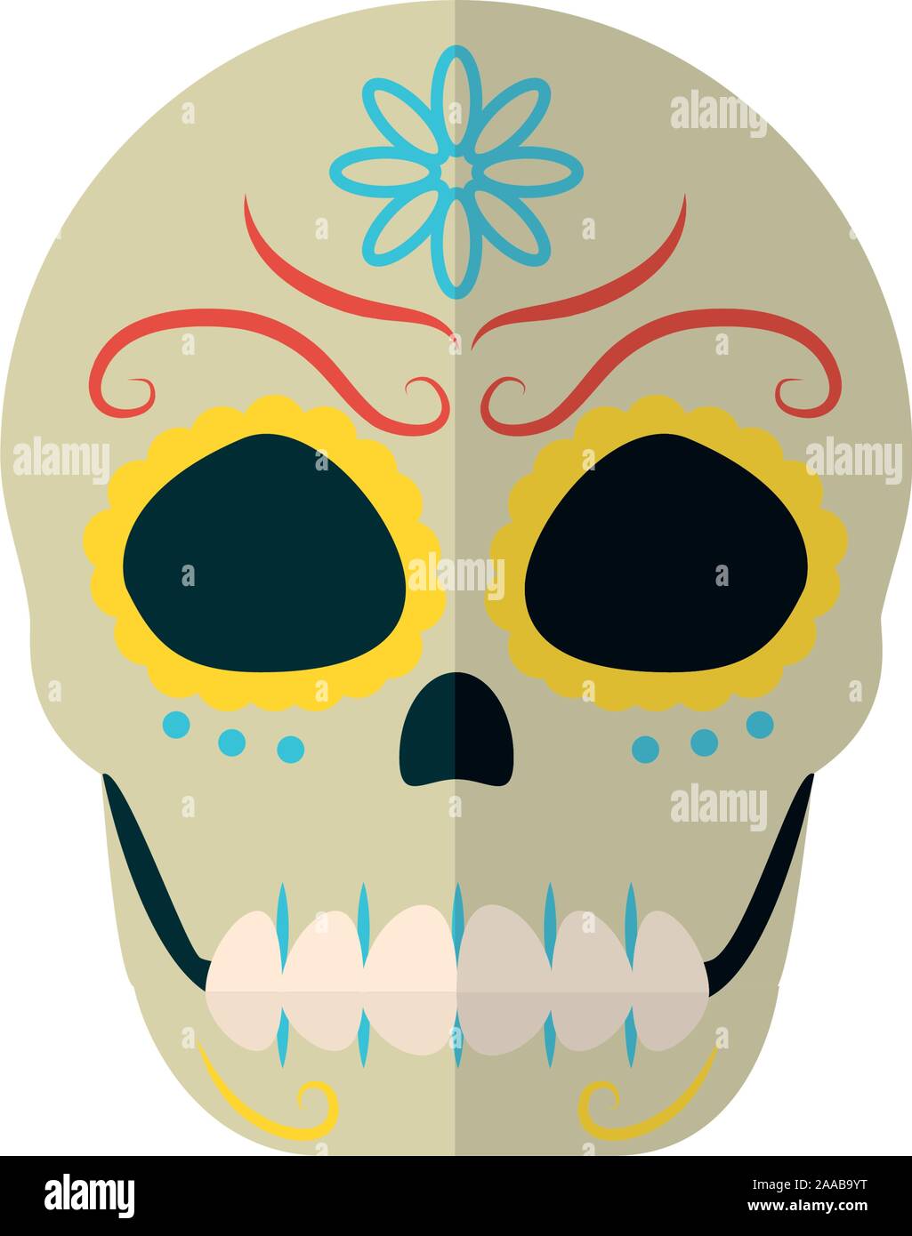 Isolated mexican skull vector design Stock Vector Image & Art - Alamy