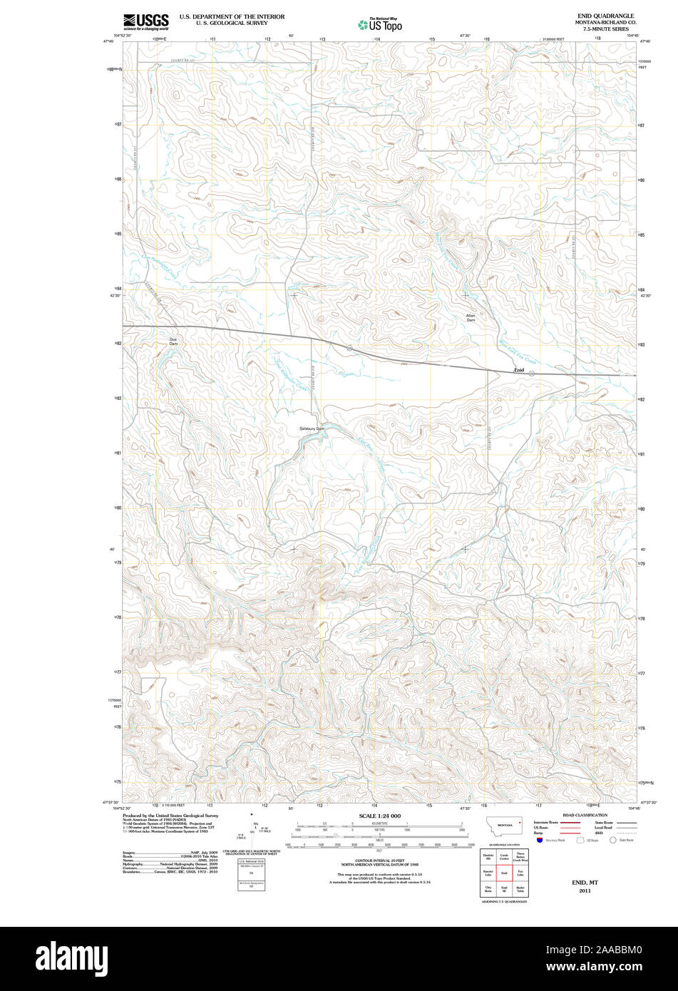 Map Of Enid Cut Out Stock Images & Pictures - Alamy