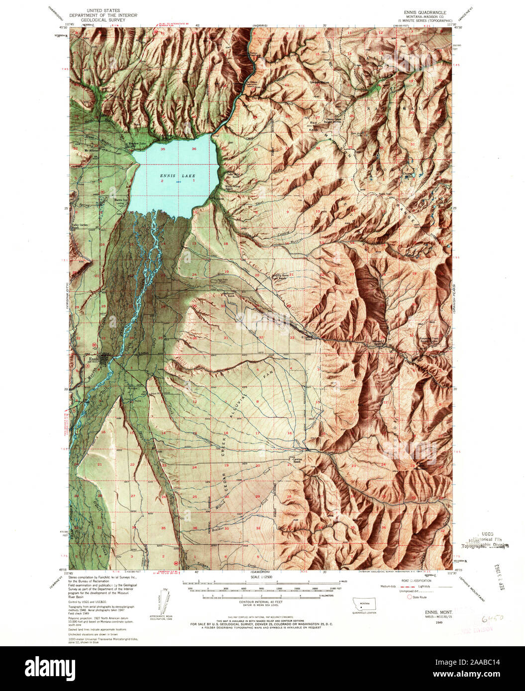 Map of ennis montana hires stock photography and images Alamy