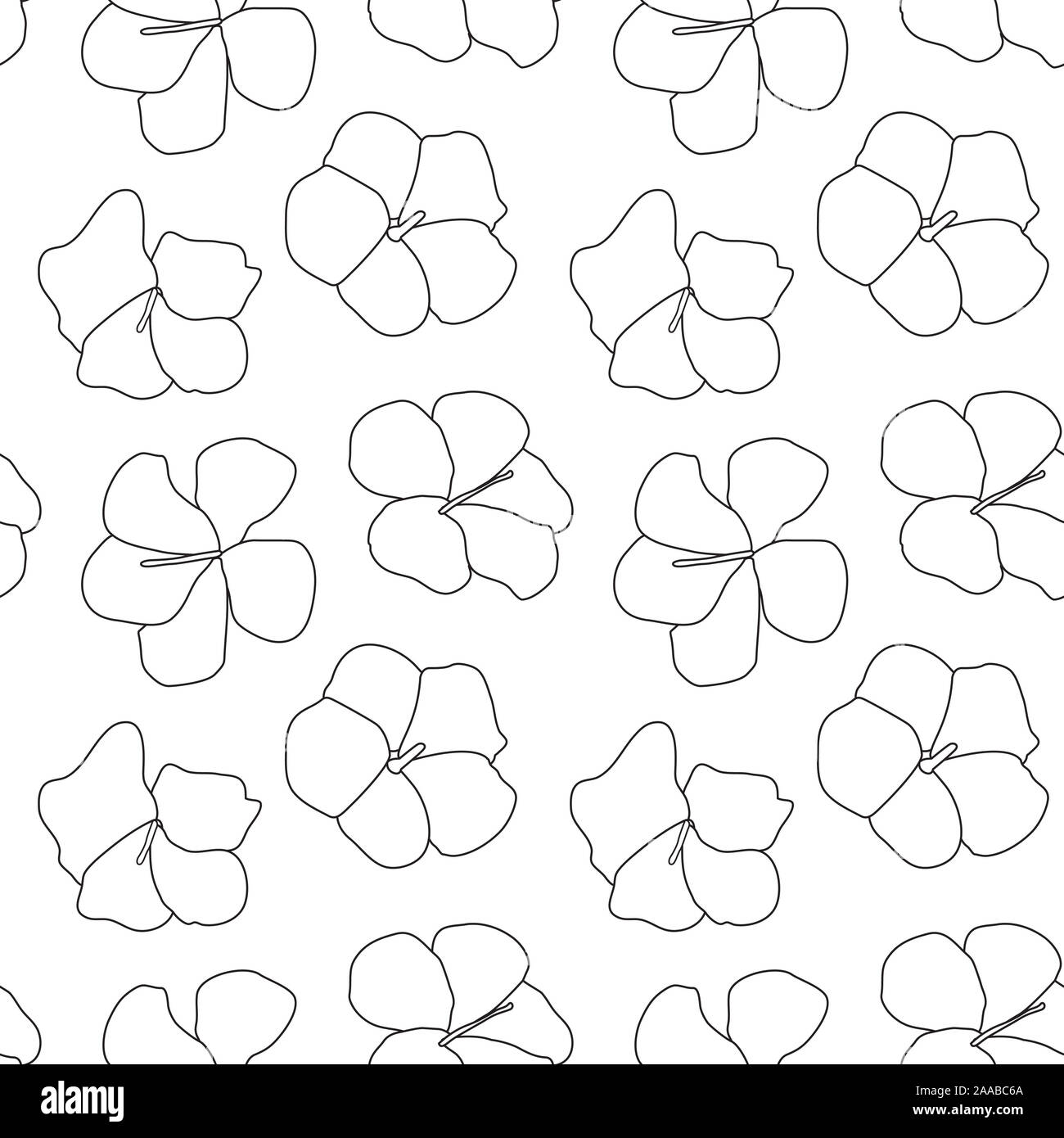 Botanical Floral seamless Pattern in Vector - It is suitable for prints, patterns, backgrounds, websites, wallpaper, crafts Stock Photo