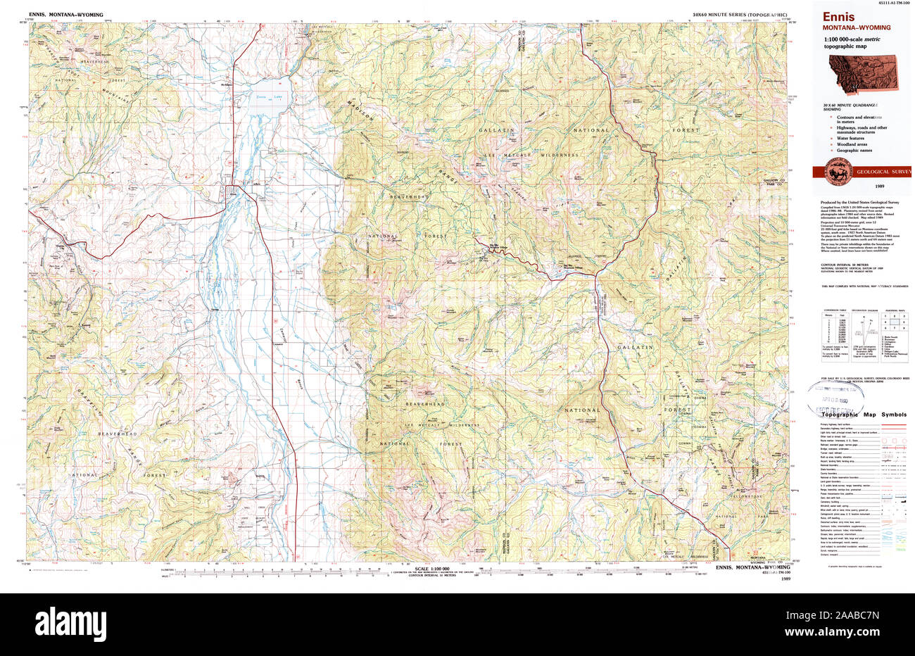 Map of ennis montana hires stock photography and images Alamy